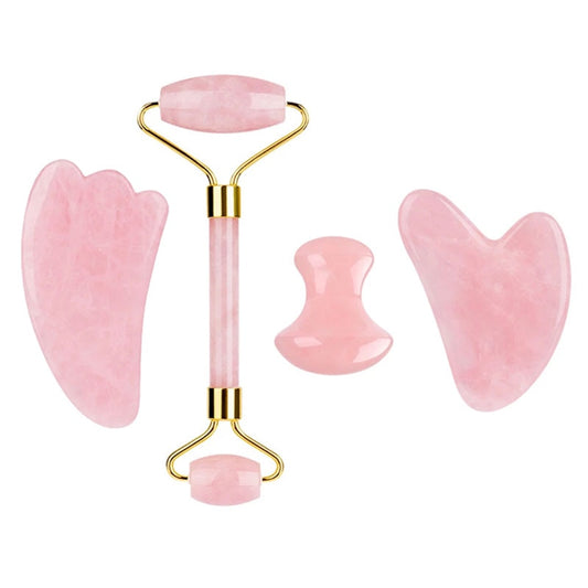 Superb Pink Rose Quartz Jade Massage Roller
